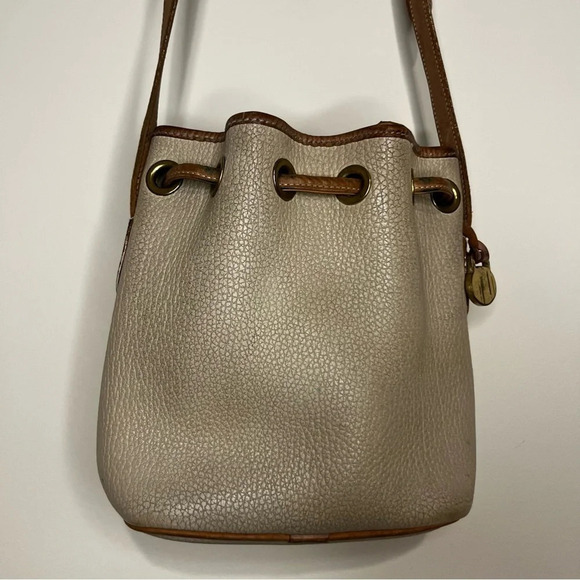VTG DOONEY & BOURKE Pebbled Leather Bucket Bag Satchel - Picture 9 of 16